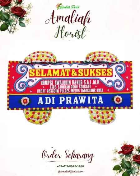 Papan Bunga Ucapan Selamat Gading